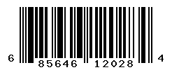 UPC barcode number 685646120284