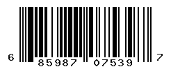 UPC barcode number 685987075397