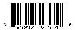 UPC barcode number 685987075748