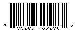 UPC barcode number 685987079807