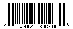 UPC barcode number 685987085860