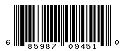 UPC barcode number 685987094510