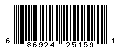 UPC barcode number 686924251591