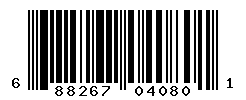 UPC barcode number 688267040801