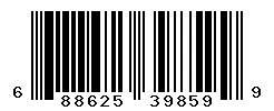 UPC barcode 688625398599