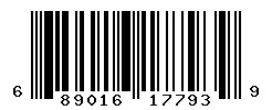 UPC barcode number 689016177939