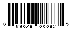 upc 689076000635 barcode image