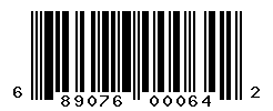 upc 689076000642 barcode image