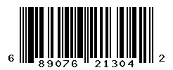 UPC barcode number 689076213042