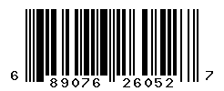 UPC barcode number 689076260527