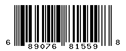 UPC barcode number 689076815598