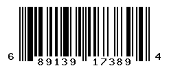 UPC barcode number 689139173894