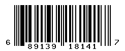 UPC barcode number 689139181417