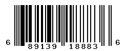 UPC barcode 689139188836