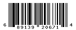 UPC barcode number 689139206714