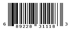 UPC barcode number 689228311183