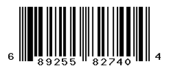 UPC barcode number 689255827404