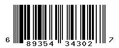UPC barcode 689354343027