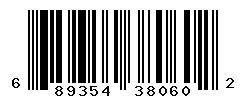 UPC 689354380602 barcode image