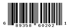 UPC barcode number 689358602021