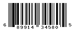 UPC barcode number 689914345805