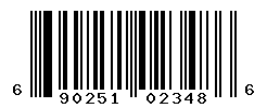 UPC barcode number 690251023486