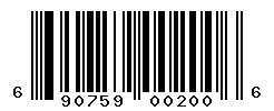 UPC barcode number 6907592002006