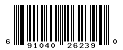 UPC barcode number 691040262390