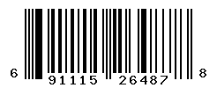 UPC barcode number 691115264878