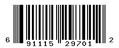 UPC barcode number 691115297012