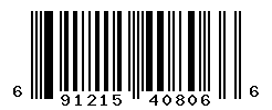 UPC barcode number 691215408066