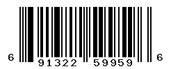 UPC barcode number 691322599596