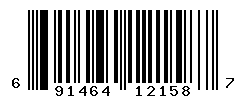 UPC barcode number 691464121587