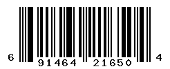 UPC barcode number 691464216504