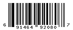 UPC barcode number 691464920807