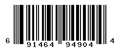 UPC barcode number 691464949044
