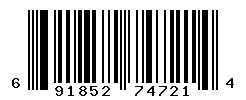 UPC barcode number 691852747214