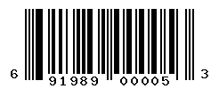 UPC barcode number 691989000053