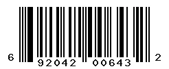 UPC 692042006432 barcode image