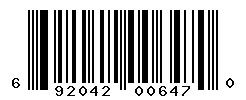 UPC 692042006470 barcode image
