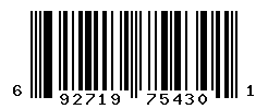 UPC barcode number 6927194754301