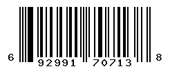 UPC barcode number 692991707138