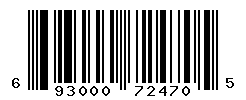 UPC barcode number 6930007724705