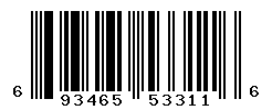 UPC barcode number 693465533116