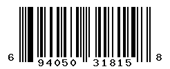 UPC barcode number 6940500318158