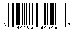 UPC barcode number 6941059643463