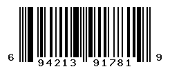 UPC barcode number 6942138917819