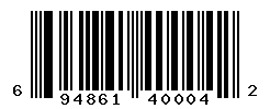 UPC barcode number 6948614400042