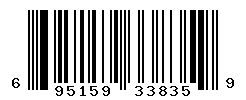UPC barcode number 695159338359