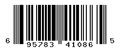 UPC barcode number 695783410865